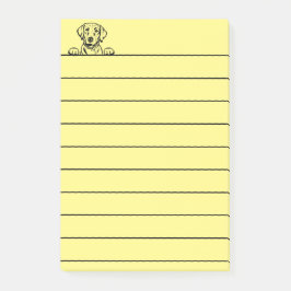 4-inch x6 gele post-its met zwart labo post-it® notes