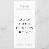 4-inch x9-inch menuprogramma Kaarten afdrukken (Achterkant)