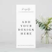 4-inch x9-inch menuprogramma Kaarten afdrukken (Staand voorkant)