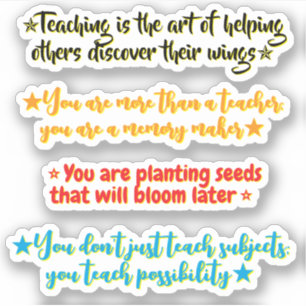 4 Inspirerende citaten voor docenten Positief Sticker