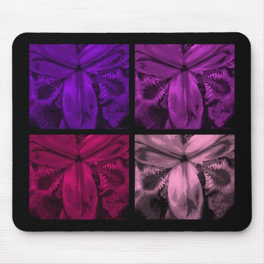 4 iris : Panneau de quadruple de tapis de souris (Devant)