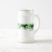 4 Irish Wolfhound Silhouettes Bierpul (Voorkant rechts)