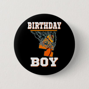 4 Jaar Oud Basketbal Jongen 4e Verjaardag Party Ce Ronde Button 5,7 Cm