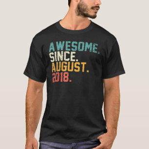 4 jaar oud Geweldige sinds 4 augustus 2018 4th Bir T-shirt