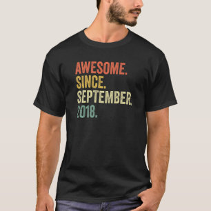 4 jaar oud Geweldige sinds september 2018 vierde g T-shirt
