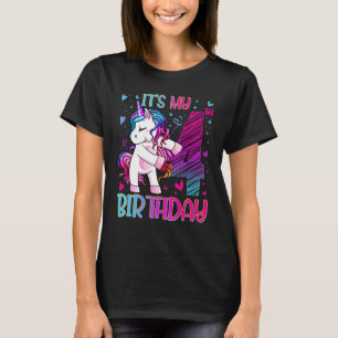 4 jaar oud Unicorn Floss4th Birthday Girl Uni T-shirt