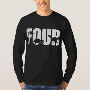 4 jaar oud verjaardag jongen dinosaurus t rex cade t-shirt