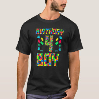 4 Jaar oud Verjaardag Jongen met puzzels spelletje T-shirt