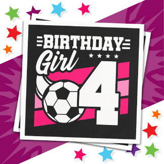 4 Jaar Oud Voetbal Football Feest 4e Verjaardag Me Servet