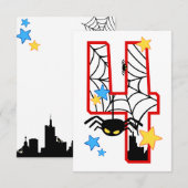 4 jaar oude verjaardagskaart kaart (Voorkant / Achterkant)