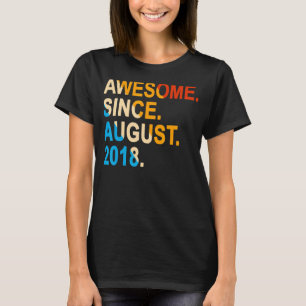 4 jaar oude Vintage Geweldige sinds 4 augustus 201 T-shirt