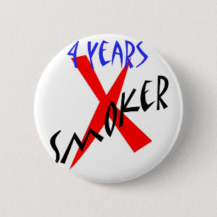 4 jaar Rood X-roker Ronde Button 5,7 Cm