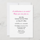 4 jaar Uitnodiging voor kankeroverlevende partij (Achterkant)