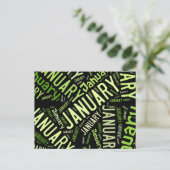 4 januari Leaf Clover Briefkaart (Staand voorkant)