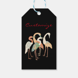 4 Japanse kranen Thunder_Cove Cadeaulabel