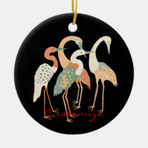 4 Japanse kranen Thunder_Cove Keramisch Ornament