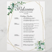 4 Jours Programme de Mariage Géométrie Verdure (Devant)