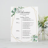 4 Jours Programme de Mariage Géométrie Verdure (Debout devant)