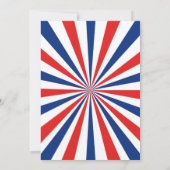 4 juillet 1er anniversaire Invitation (Dos)