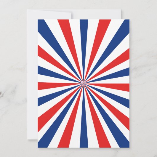 4 juillet 1er anniversaire Invitation (Dos)