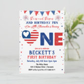 4 juillet 1er anniversaire Invitation (Debout devant)