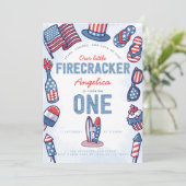 4 juillet 1er anniversaire Invitation de fête (Debout devant)