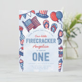 4 juillet 1er anniversaire Invitation de fête (Debout devant)