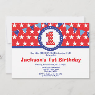 4 juillet 1er Invitation à l'anniversaire