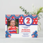 4 juillet 2e Invitation d'anniversaire (Debout devant)