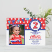 4 juillet 2e Invitation d'anniversaire (Debout devant)