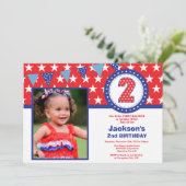 4 juillet 2e Invitation d'anniversaire (Debout devant)