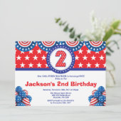 4 juillet 2e Invitation d'anniversaire (Debout devant)