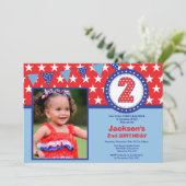 4 juillet 2e Invitation d'anniversaire (Debout devant)