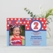4 juillet 2e Invitation d'anniversaire (Debout devant)