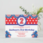 4 juillet 2e Invitation d'anniversaire (Debout devant)