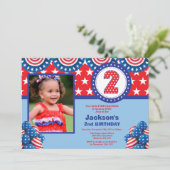 4 juillet 2e Invitation d'anniversaire (Debout devant)