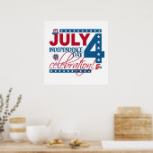 4 JUILLET Affiche de célébration (Cuisine)