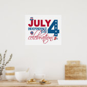 4 JUILLET Affiche de célébration (Cuisine)
