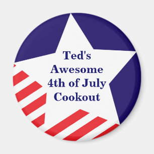 4 juillet aimant bleu blanc rouge de rayure