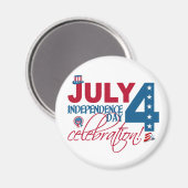 4 JUILLET Aimant de fête (Recto/Verso)