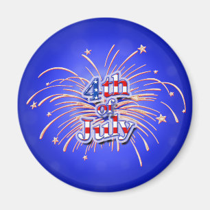 4 juillet aimant d'étoiles de feux d'artifice