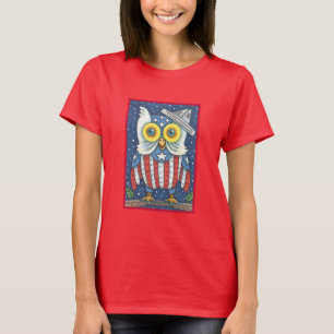 4 juillet AMÉRICAINE HOOT OWL, T-SHIRT PATRIOTIQUE