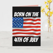 4 JUILLET ANNIVERSAIRE Carte de voeux (Fleur jaune)