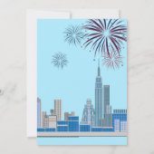 4 juillet Anniversaire Fille Fête Invitation (Dos)