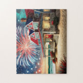 4 juillet Art audacieux et beau puzzle (Vertical)