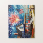 4 juillet Art Easy Cerveau Art Puzzle Photo Puzzle (Vertical)