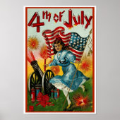 4 juillet - Art Vintage - Affiche (Devant)