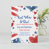 4 juillet Baby shower Invitation 4 juillet douche (Debout devant)