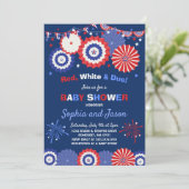 4 juillet Baby shower Invitation 4 juillet douche (Debout devant)