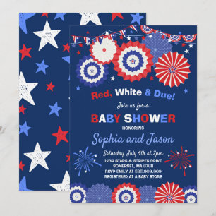 4 juillet Baby shower Invitation 4 juillet douche